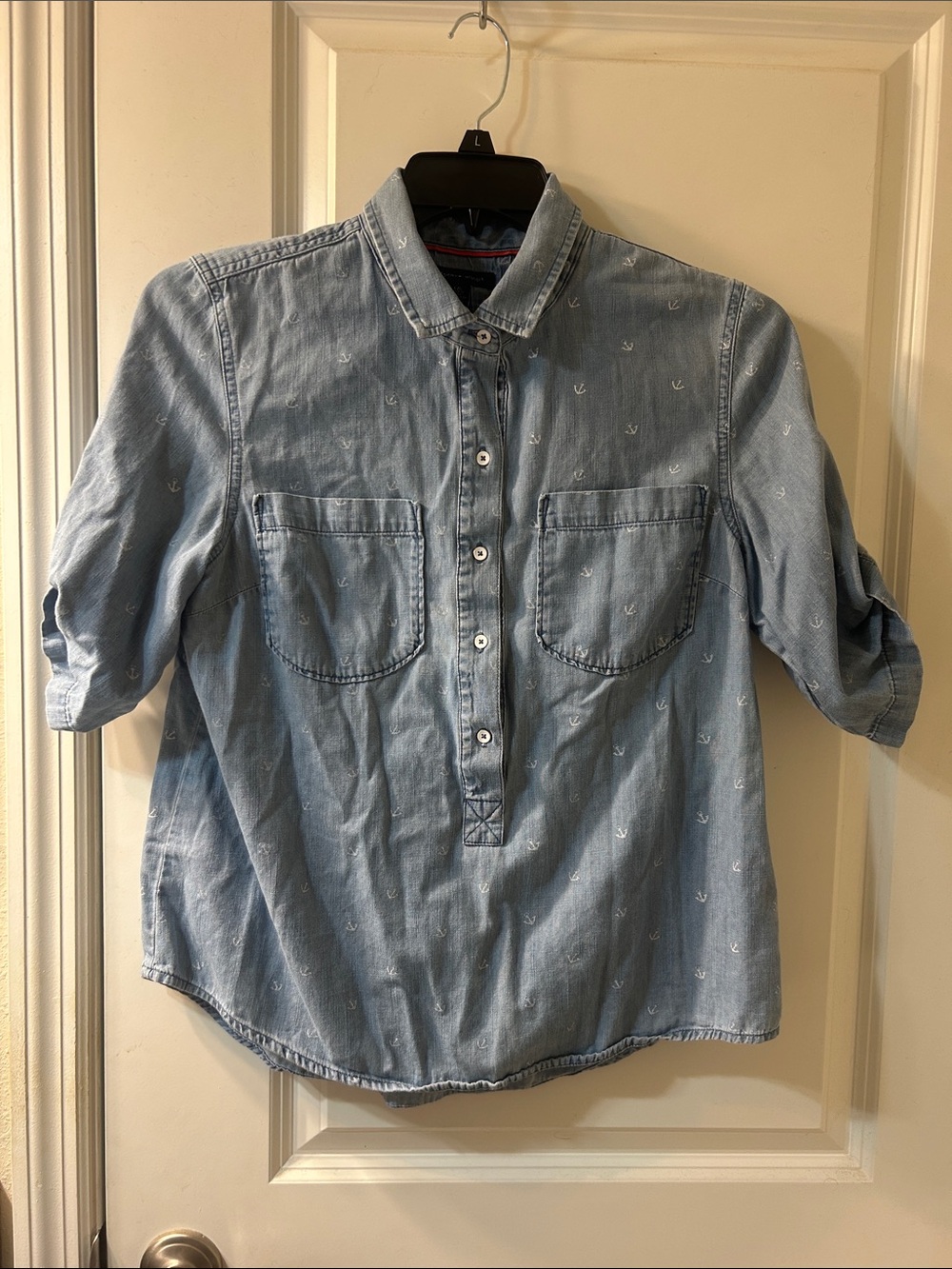 Tommy Hilfiger Light Blue Denim Button-Down Shirt